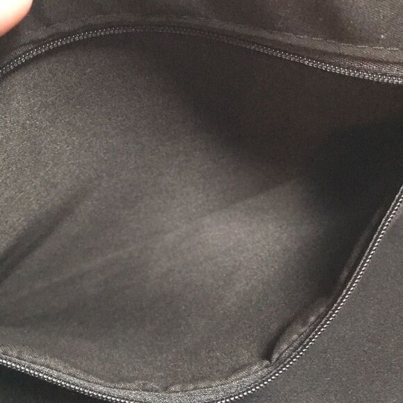 A New Day Straw Rafia Black and Creme Pom Pom Clutch Wristlet - Picture 13 of 14